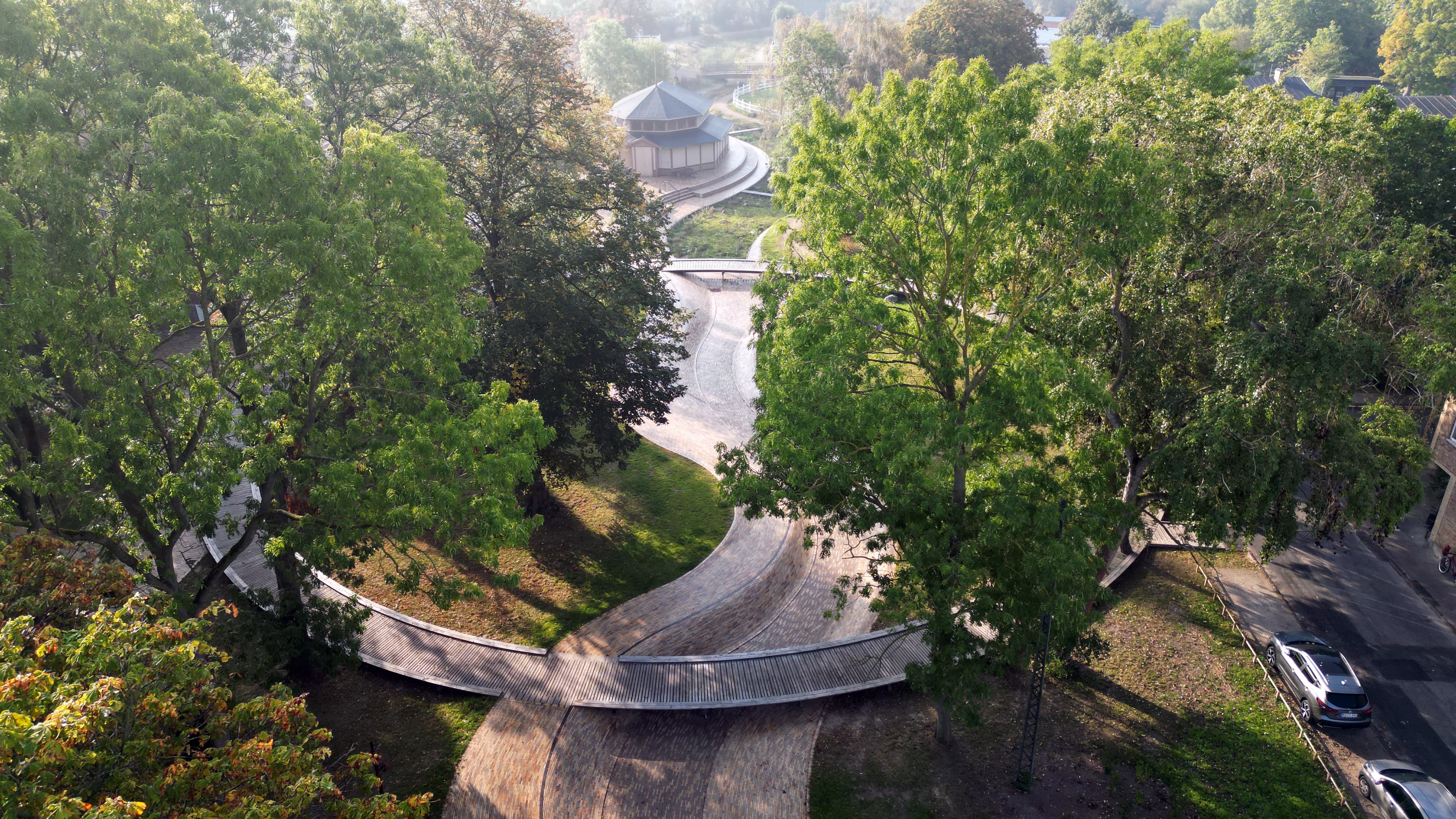 Karens Minde Aksen luftfoto
