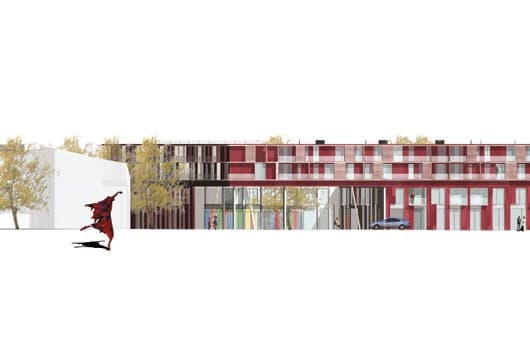 Det oprindelige projekt, Nordfacade.