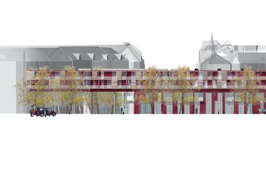 Det oprindelige projekt, Vestfacade.