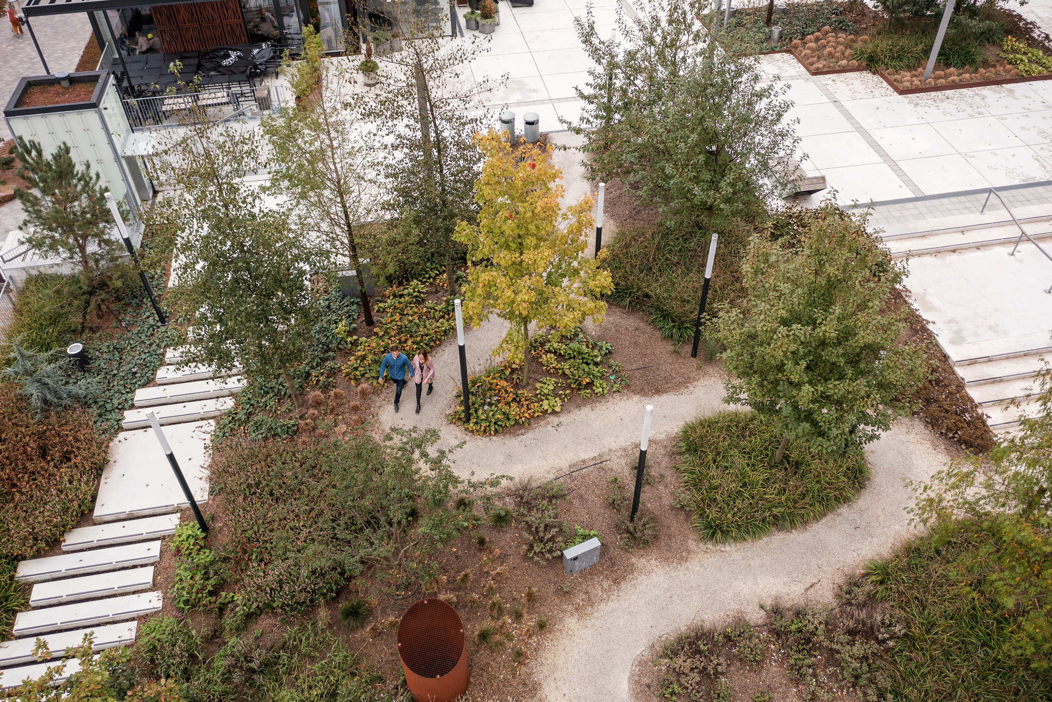 Budolfi Plads i Aalborg set oppefra