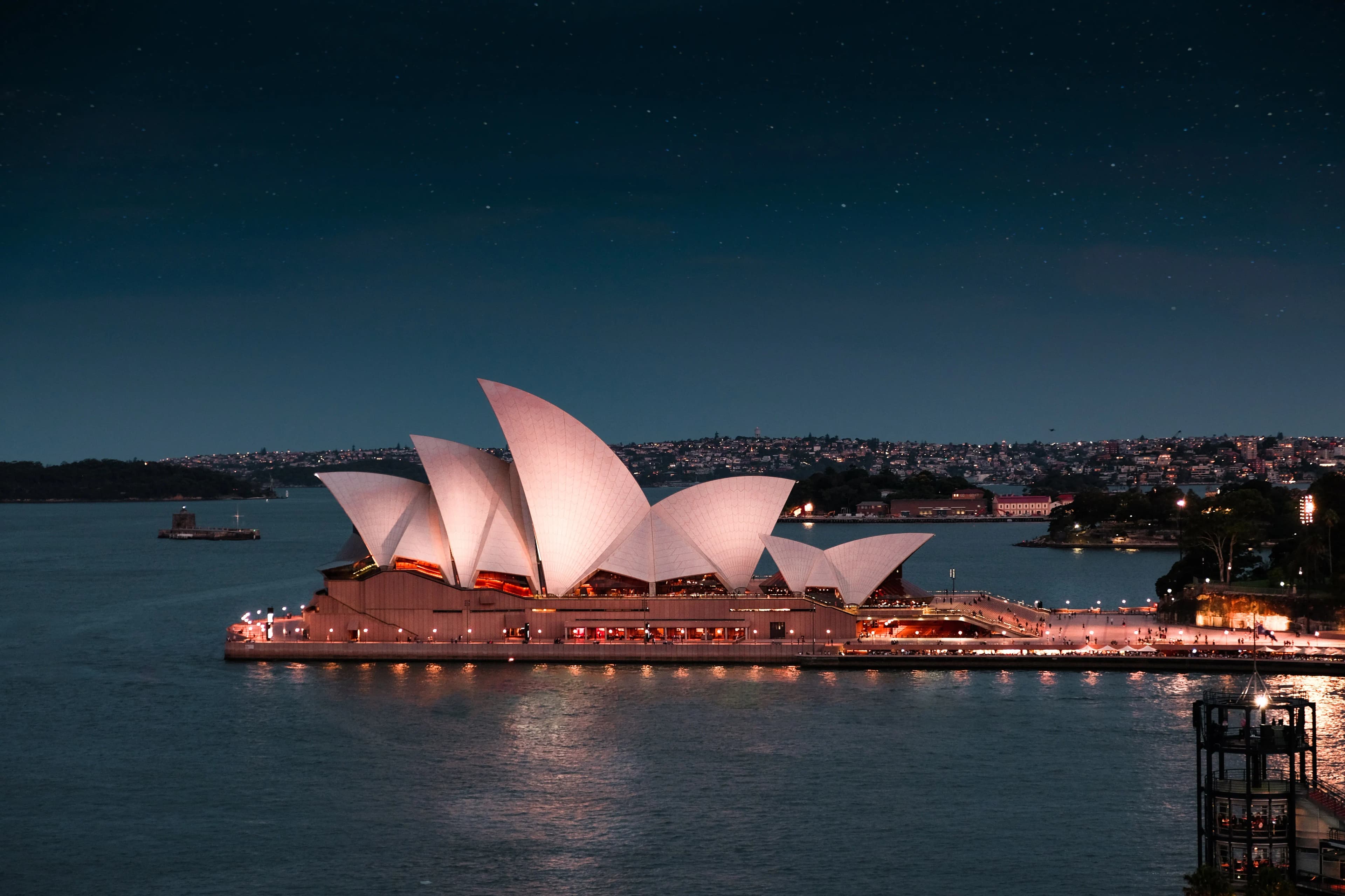 Sydney Operahus ved aftentid